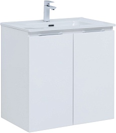 Aquanet Мебель для ванной Алвита New 70 2 дверцы подвесная белая матовая – фотография-12